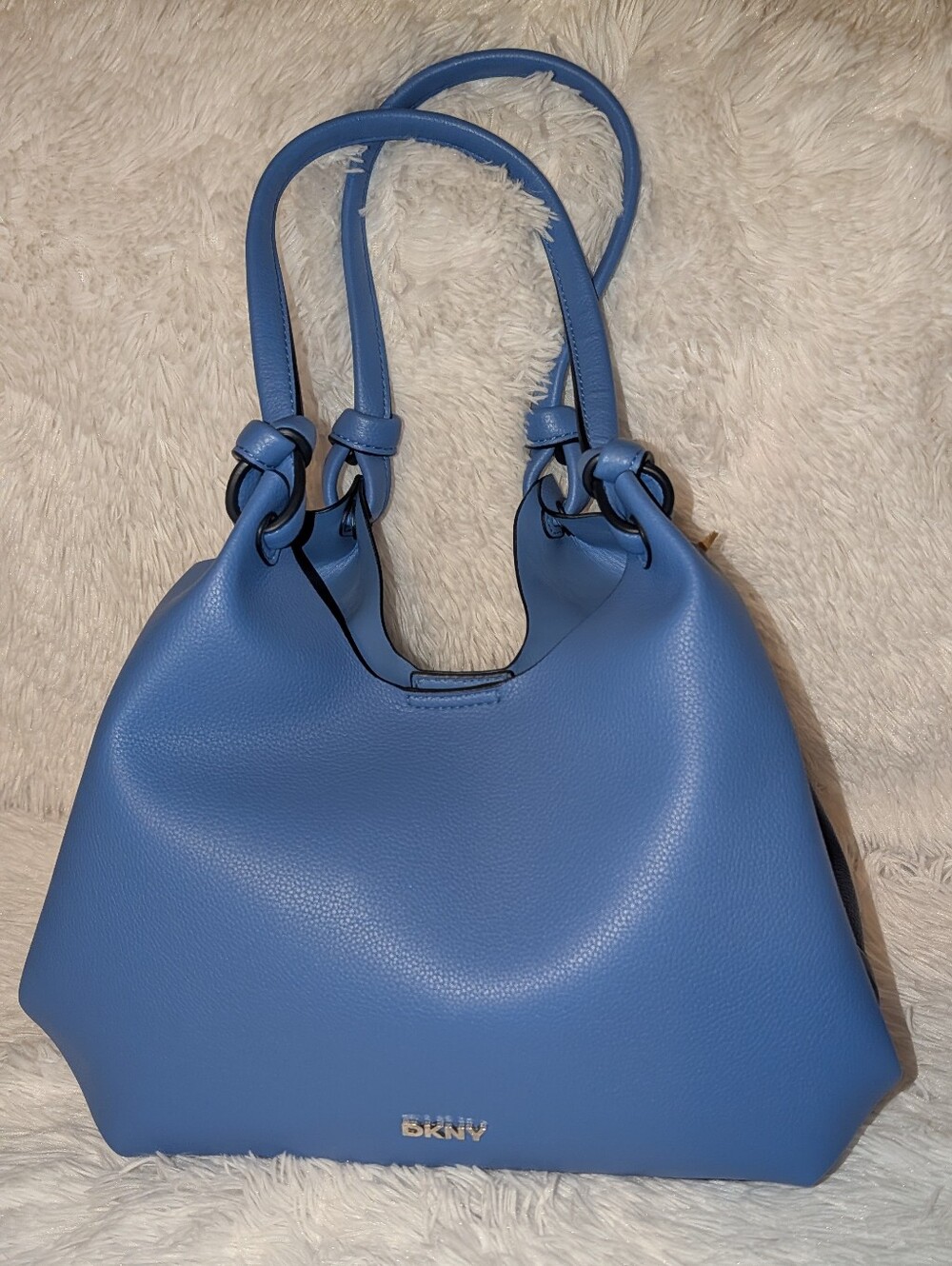 DKNY Paula Commuter Medium Tote With Pouch Blue NWOT - Picture 2 of 11